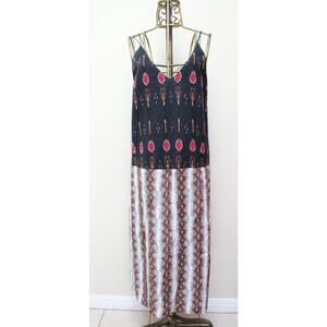 Rachel Comey Black Tribal Snakeskin Linen Midi Dress Size 8